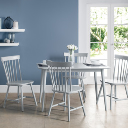 Julian Bowen Torino Set of 4 Grey Chairs - Wilko