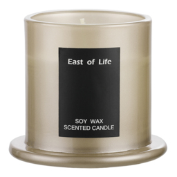 Living and Home Lychee and White Tea Soy Wax Scented Candle - Size: 12 x 9 x 9cm - Grey - Wilko - thumbnail 3