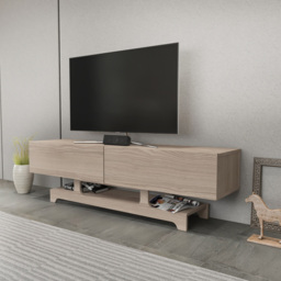 Decorotika Tera 2 Door Single Shelf Cordoba TV Unit - Size: 46.8 x 160 x 35cm - Grey - Wilko - thumbnail 6