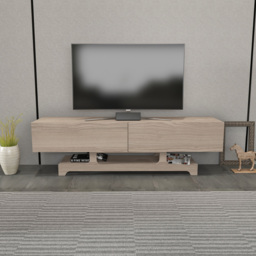 Decorotika Tera 2 Door Single Shelf Cordoba TV Unit - Size: 46.8 x 160 x 35cm - Grey - Wilko - thumbnail 5