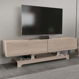 Decorotika Tera 2 Door Single Shelf Cordoba TV Unit - Size: 46.8 x 160 x 35cm - Grey - Wilko