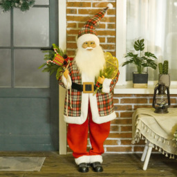 Everglow Animated and Sound Activated Santa Claus 4.3ft - Size: 133 x 34 x 52cm - Red - Wilko - thumbnail 3
