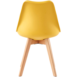 Eva Yellow Padded Single Dining Chair - Size: Set of 1 - MCC - Wilko - thumbnail 6