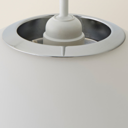 ValueLights Metropolis Opal Glass Ceiling Pendant Lamp Shade - Size: 24.5 x 24.5 x 24.5cm - Silver - Wilko - thumbnail 4