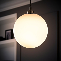 ValueLights Metropolis Opal Glass Ceiling Pendant Lamp Shade - Size: 24.5 x 24.5 x 24.5cm - Silver - Wilko - thumbnail 3