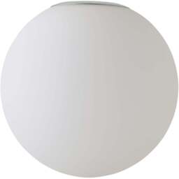 ValueLights Metropolis Opal Glass Ceiling Pendant Lamp Shade - Size: 24.5 x 24.5 x 24.5cm - Silver - Wilko