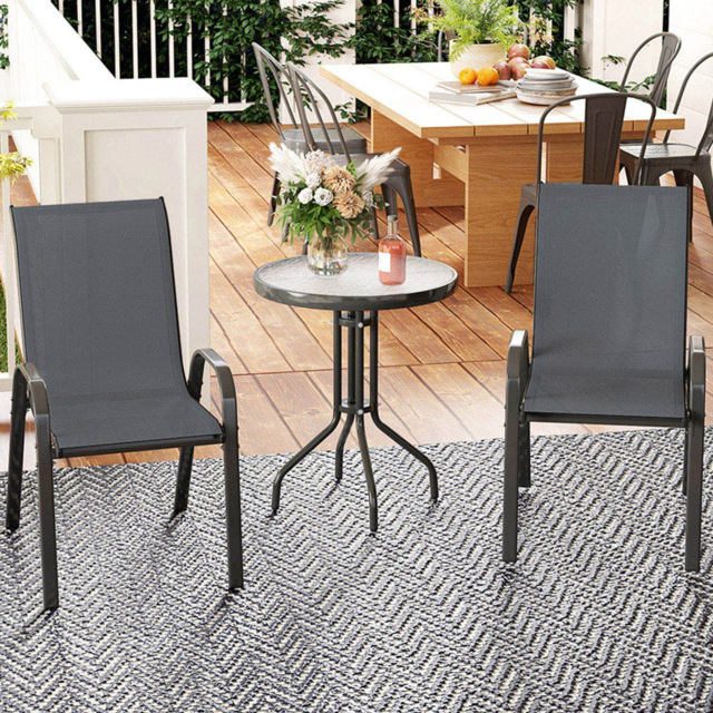 Outsunny 2 Seater Small Garden Bistro Set Dark Grey - Wilko - image 1