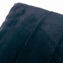 Paoletti Empress Navy Faux Fur Cushion Large - Size: 55 x 55 cm - Blue - Wilko - thumbnail 4