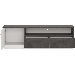 Florence Zingaro Single Door 2 Drawer Single Shelf TV Unit - Grey - Furniture To Go - Wilko - thumbnail 4
