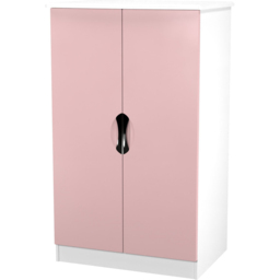 Crowndale Camden 2 Door Kobe Pink and White Midi Wardrobe Ready Assembled - Kobe Pink & White - Wilko - thumbnail 4