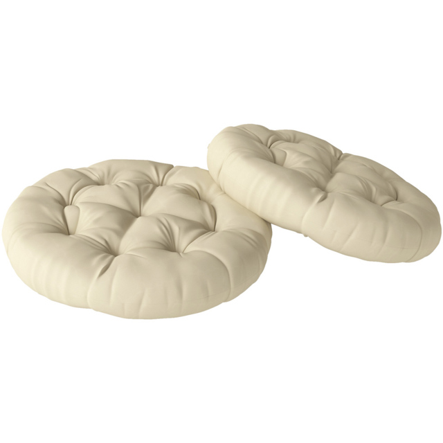 Outsunny Beige Garden Seat Cushions 10 x 60cm 2 Pack - Size: 10 x 60 x 60cm - Cream - Wilko - image 1