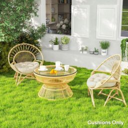 Outsunny Beige Garden Seat Cushions 10 x 60cm 2 Pack - Size: 10 x 60 x 60cm - Cream - Wilko - thumbnail 3