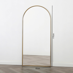Anax Gold Framed Arch Wall Mirror 170 x 80cm - Home Garden Direct - Wilko - thumbnail 5