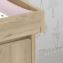 Shefa 880 3 Drawer Cremona Oak Kids Changing Unit - Size: 92 x 80 x 50cm - Wilko - thumbnail 4