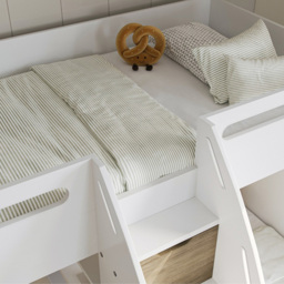 Flair Eddie Oak Triple Bunk Bed with Storage - Size: Single - White - Wilko - thumbnail 3
