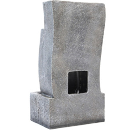 Living and Home LED Lighted Grey Water Feature with Solar Panel for Garden - Size: 50x27.5x18 - Wilko - thumbnail 4