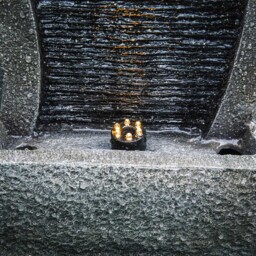 Living and Home LED Lighted Grey Water Feature with Solar Panel for Garden - Size: 50x27.5x18 - Wilko - thumbnail 6