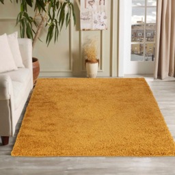 Desire Rugs Oxford Gold Plain Shaggy Rug 120 x 170cm - Wilko - thumbnail 3