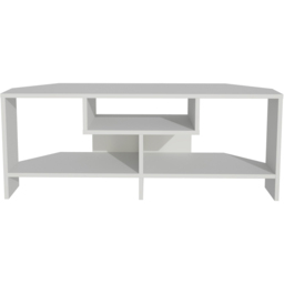 Decorotika Maldives 3 Shelf White Corner TV Unit - Size: 46.8 x 120 x 19.6cm - Wilko - thumbnail 3