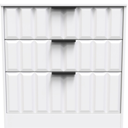 Crowndale New York 3 Drawer Matt White Deep Chest of Drawers Ready Assembled - Wilko - thumbnail 4