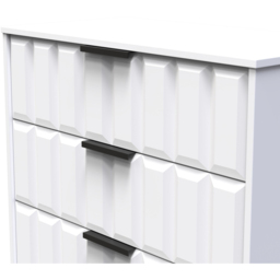 Crowndale New York 3 Drawer Matt White Deep Chest of Drawers Ready Assembled - Wilko - thumbnail 6