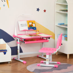 Playful Haven 2 Piece Kids Table and Chair Set Pink - Size: 70 x 50 x 105cm - Wilko - thumbnail 4