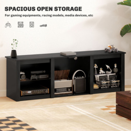 HOMCOM 5 Shelf Black LED TV Unit - Size: 53.0 cm x 35.0 cm x 160.0 cmcm - Wilko - thumbnail 6