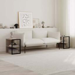 Decortie Echo 2 Shelf Mocha Grey Minimalist Modern Side Table Set of 2 - Size: 45 x 30 x 42cm - Wilko - thumbnail 5