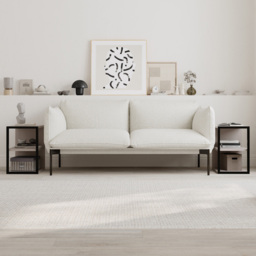 Decortie Echo 2 Shelf Mocha Grey Minimalist Modern Side Table Set of 2 - Size: 45 x 30 x 42cm - Wilko - thumbnail 6