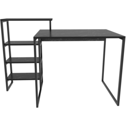 Decorotika Rino 4 Shelf Study Desk Black Marble Effect And Black - Size: 91.8 x 133 x 60cm - Wilko - thumbnail 4