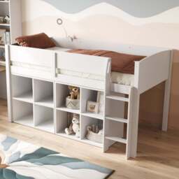 Flair Loop White 8 Cube Unit Mid Sleeper - Size: Single - Wilko - thumbnail 1