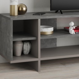 Decortie Stockton Single Door 4 Shelf Mocha Grey TV Stand - Size: 44 x 160 x 35.6cm - Multi - Wilko - thumbnail 7