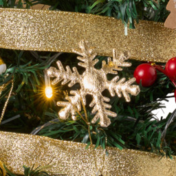 Living and Home LED String Light Baubles and Gold Star Top Mini Artificial Christmas Tree 2ft - Multi - Wilko - thumbnail 4