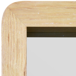 The Naturalis Solid Oak Rounded Corner Wall Mirror 100 x 70cm - Cream - MirrorOutlet - Wilko - thumbnail 6