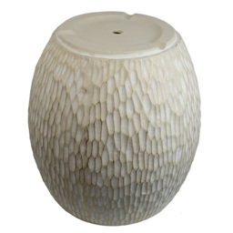 Leaf Inoke Stone Embossed Composite Planter 43cm - Size: 43 x 43 x 43cm - Brown - Wilko - thumbnail 6