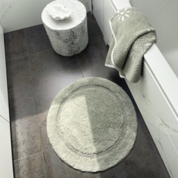 Allure Bath Fashions Cotton Sage Green Sculpted Floral Hand Towel 2 Pack - Size: 50 x 90cm - Wilko - thumbnail 4
