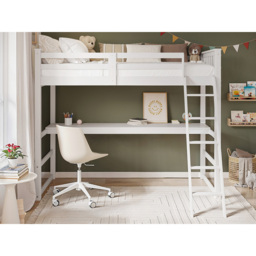 Flair Jules White High Sleeper with Desk - Size: Single - Wilko - thumbnail 5