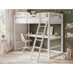 Flair Jules White High Sleeper with Desk - Size: Single - Wilko - thumbnail 6