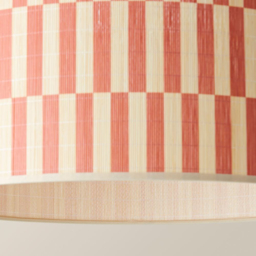 ValueLights Lori Orange Checker Bamboo Large Drum Ceiling Lamp Shade - Size: 23 x 45 x 45cm - Wilko - thumbnail 7