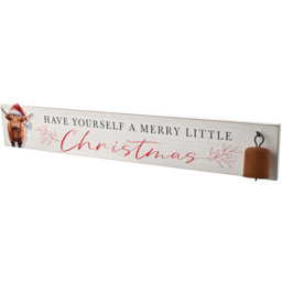 The Seasonal Gift Co. Highland Cow Mantel Plaque - Size: 6.5 x 38 x 3.5cm - White - Wilko - thumbnail 3