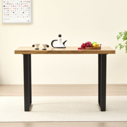 Indoor Living 6 Seater Black Colorado Oak Dining Table - Size: 4 Seater - Wilko - thumbnail 7