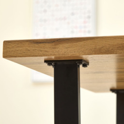 Indoor Living 6 Seater Black Colorado Oak Dining Table - Size: 4 Seater - Wilko - thumbnail 5