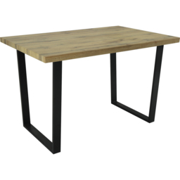 Indoor Living 6 Seater Black Colorado Oak Dining Table - Size: 4 Seater - Wilko - thumbnail 3