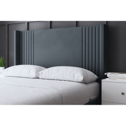 DS Living Elara Small Double Steel Winged Panel Ottoman Bed with Headboard - Grey - Wilko - thumbnail 4