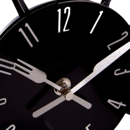 Premier Housewares Black Cutlery Metal Wall Clock 43cm - Size: 43 x 4 x 43cm - Wilko - thumbnail 4