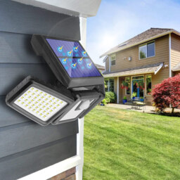 Ener-J Solar Sensor Wall Light with 3 Heads and Remote - Size: 25 x 15 x 10cm - Black - Wilko - thumbnail 3