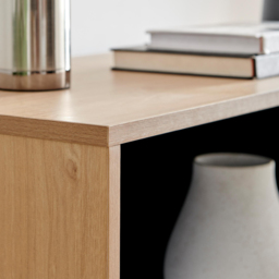 Furniturebox Billet 2 Door 2 Shelf Off White and Wood Effect Small Sideboard - Size: 39.6 x 87.4 x 39.6cm - Wilko - thumbnail 5