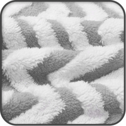 Velosso Grey Chevron Sherpa Throw 100 x 150cm - Wilko - thumbnail 4