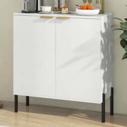 Costway 2 Door White Buffet Cabinet - Size: 95 x 45 x 19cm - Wilko - thumbnail 1