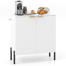 Costway 2 Door White Buffet Cabinet - Size: 95 x 45 x 19cm - Wilko - thumbnail 4